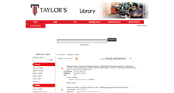 Desktop Screenshot of library.taylors.edu.my