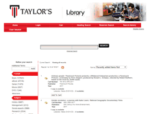 Tablet Screenshot of library.taylors.edu.my